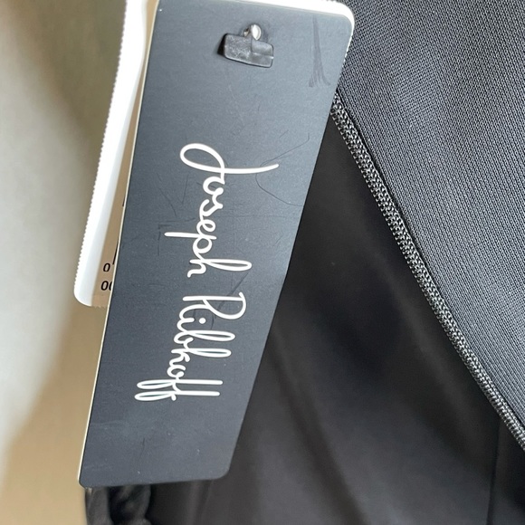 Joseph Ribkoff Black with Flowers / Pearls / Rhinestones Asymmetrical Dress New - Picture 10 of 12